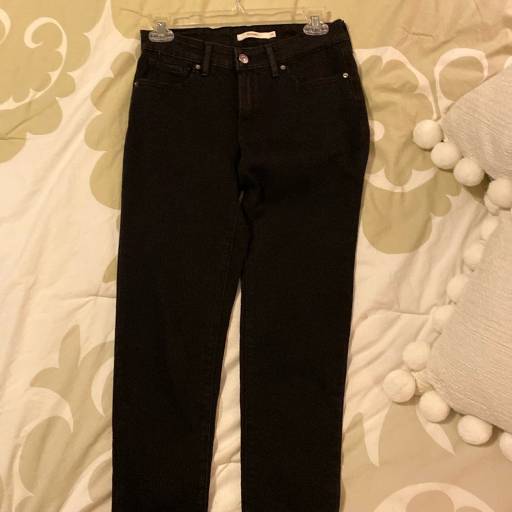 Levi’s skinny black jeans. 711 skinny